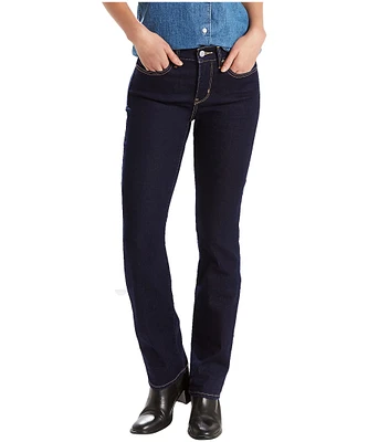 Levi's Women's 314 Shaping Mid Rise Straight Jeans - Rinse