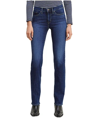 Levi's Women's 314 Shaping Mid Rise Straight Jeans - Cobalt Offbeat