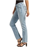 Silver Women's Elyse Mid Rise Straight Leg Jeans