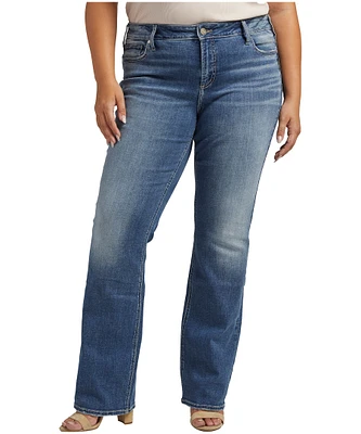 Silver Women's Elyse Mid Rise Slim Leg Jeans Plus