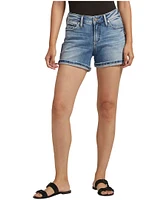 Silver Women's Elyse Curvy Fit Mid Rise Jean Shorts