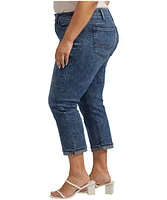 Silver Women's Suki Curvy Fit Mid Rise Capri Jeans - Plus