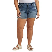 Silver Women's Suki Curvy Fit Mid Rise Jean Shorts