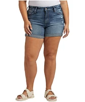 Silver Women's Suki Curvy Fit Mid Rise Jean Shorts