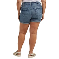 Silver Women's Suki Curvy Fit Mid Rise Jean Shorts