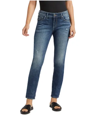 Silver Women's Elyse Mid Rise Straight Leg Jeans