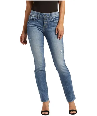 Silver Women's Suki Mid Rise Straight Leg Jeans