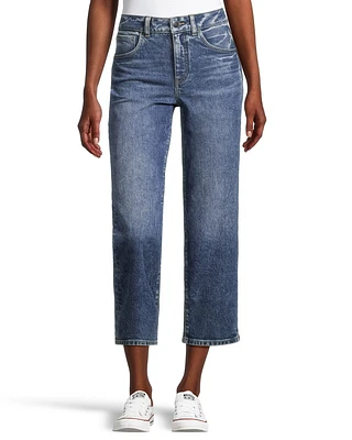 Denver Hayes Women's High Rise Straight Leg Crop Jeans