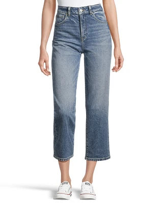 Denver Hayes Women's High Rise Straight Leg Crop Jeans