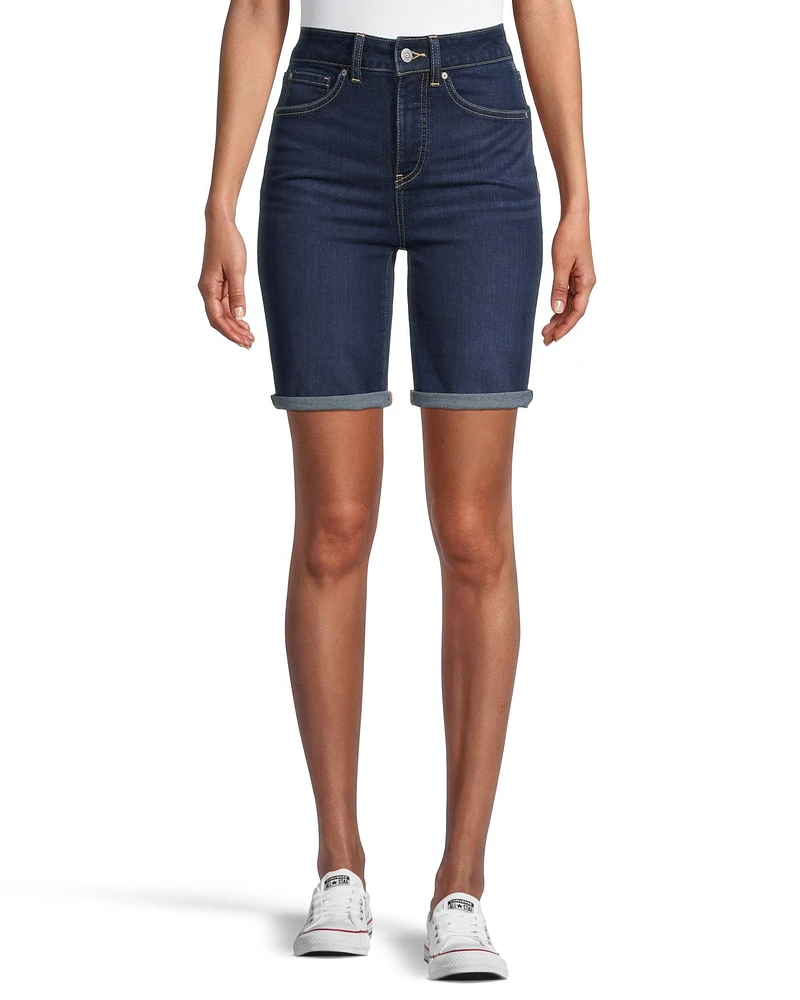 Denver Hayes Women's High Rise Denim Bermuda Shorts