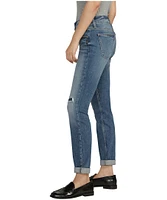 Silver Women's Boyfriend Mid Rise Slim Leg Jeans