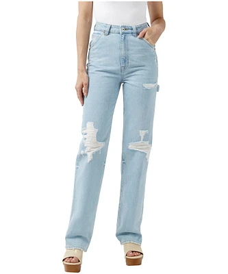 Buffalo Women's Jane Super High Rise Loose Straight Jeans