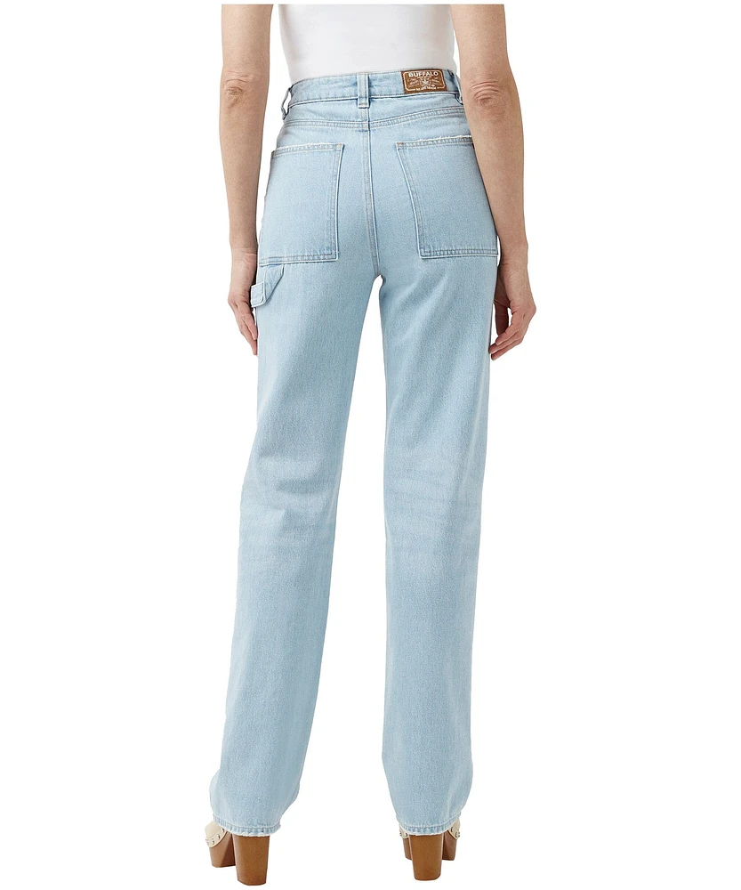 Buffalo Women's Jane Super High Rise Loose Straight Jeans