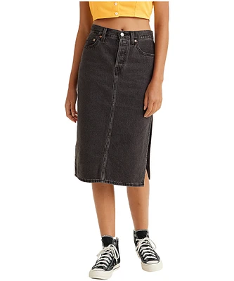 Levi's Women's Vintage Side Slit Denim Midi Skirt