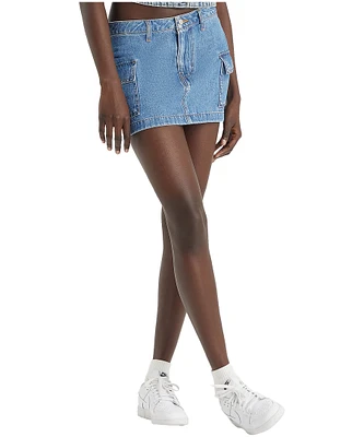 Levi's Women's Mid Rise Cargo Mini Skirt