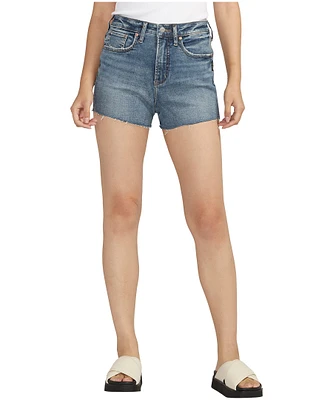 Silver Women's Beau High Rise Boyfriend Fit Shorts