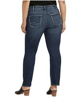 Silver Women's Britt Low-Rise Curvy Fit Straight Leg Jeans