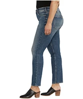 Silver Women's Suki Mid Rise Curvy Fit Straight Leg Jeans