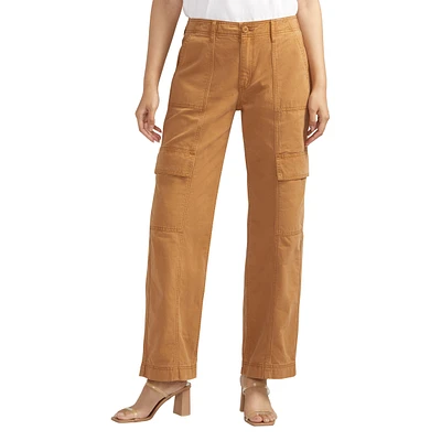 Silver Women's Wide Leg Cargo Pants