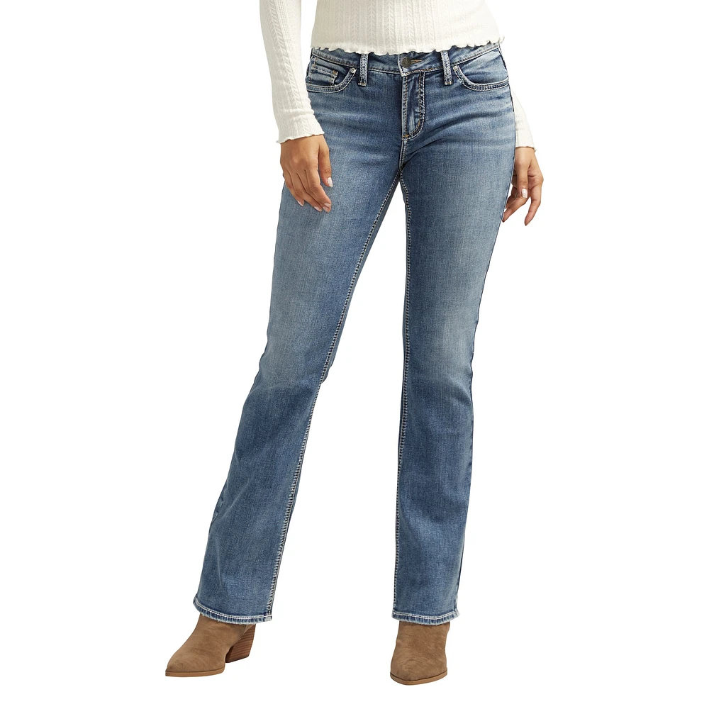 Silver Woman's Elyse Mid Rise Slim Bootcut Jeans