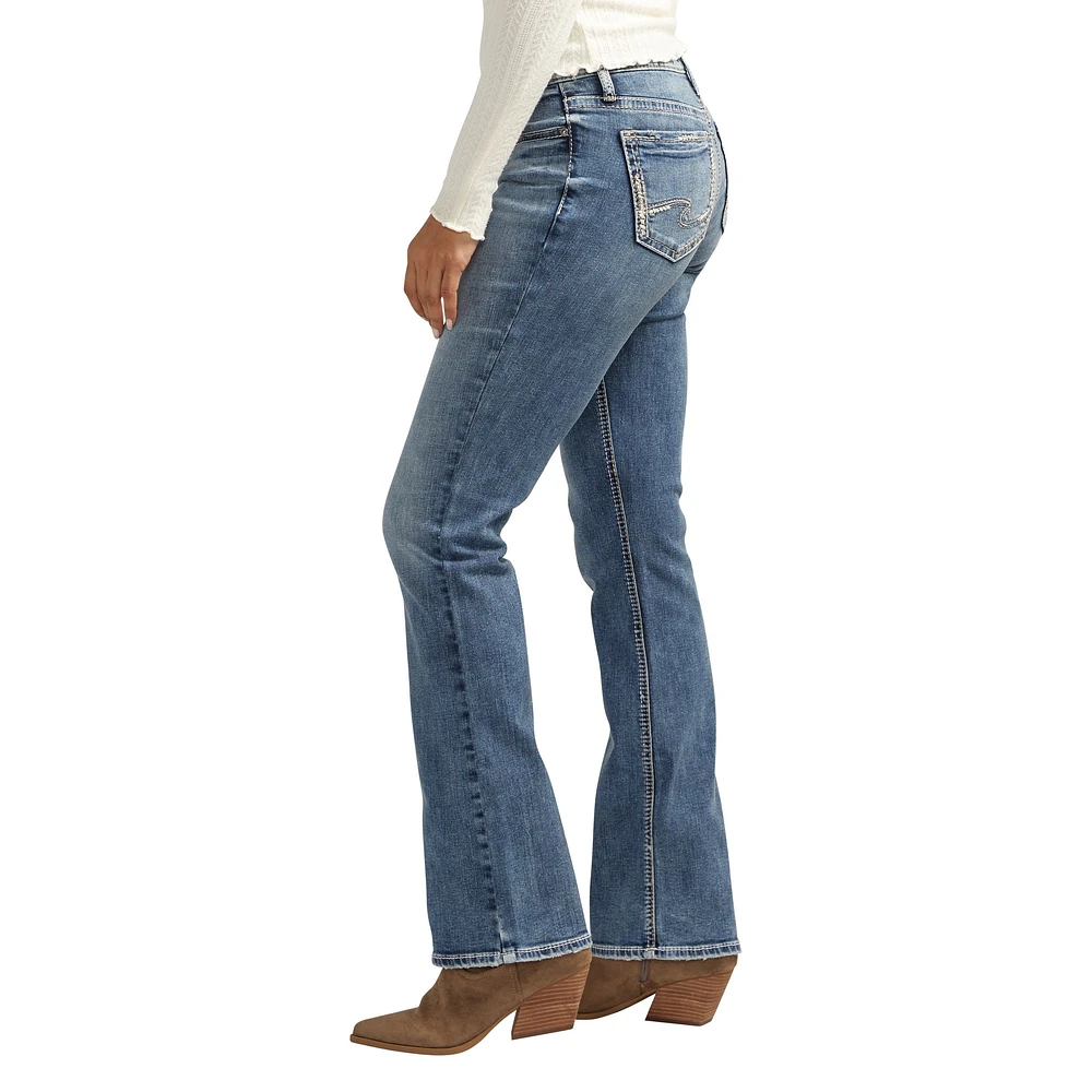 Silver Woman's Elyse Mid Rise Slim Bootcut Jeans