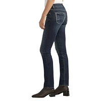 Silver Woman's Britt Low Rise Straight Leg Luxe Stretch Jeans