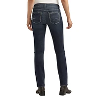 Silver Woman's Britt Low Rise Straight Leg Luxe Stretch Jeans