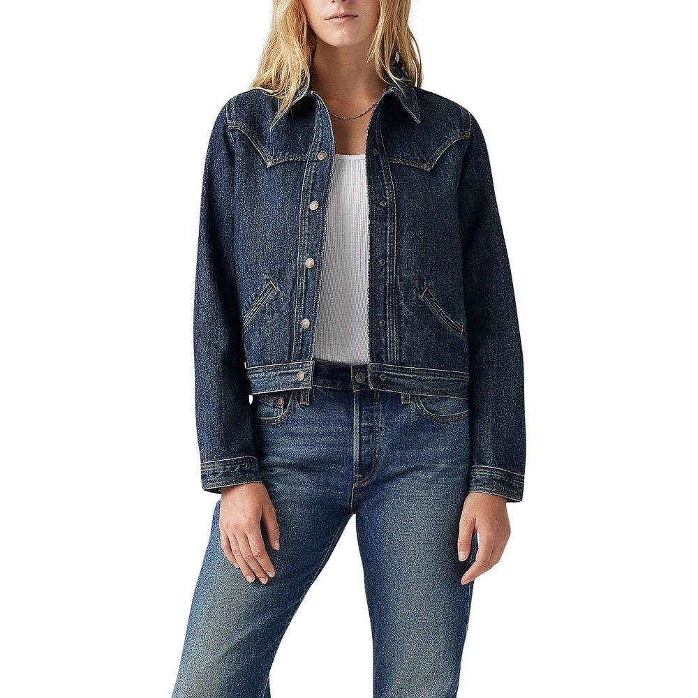 Levi's Women's Trucker Original Rivited Jacket - Dark Indigo Wash