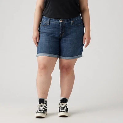 Levi's Women's Mid Length Short - Dark Indigo Wash Plus