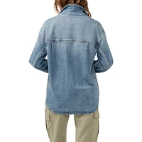 Silver Women's Shirt Jacket - Medium Indigo Wash