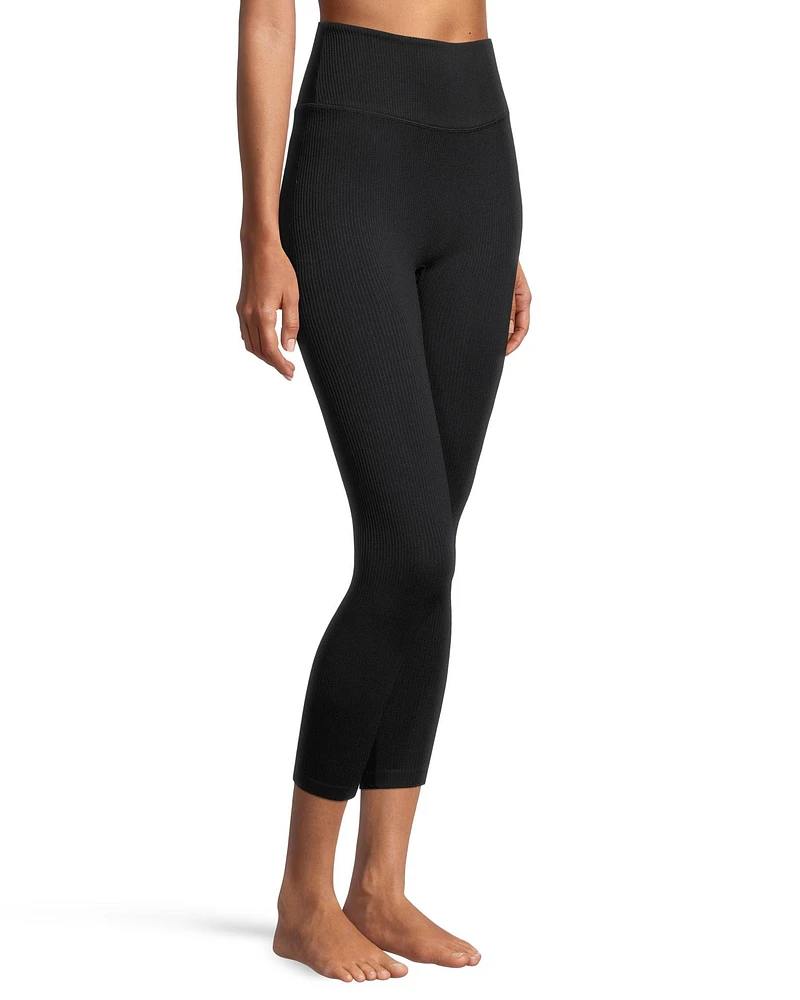 Shambhala Women's High Rise Live-In Confidence Ribbed Leggings - 7/8 Length