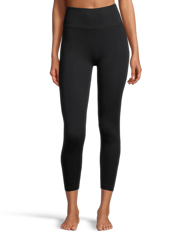 Shambhala Women's High Rise Live-In Confidence Ribbed Leggings - 7/8 Length