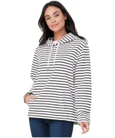 Lois Women's Coleen Stripe Hoodie Sweatshirt