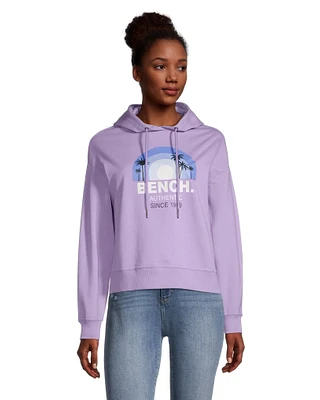 Bench Women's French Terry Cropped Hoodie Sweatshirt