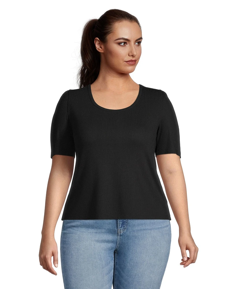 Women's Semi-Fitted Round Neck T Shirt