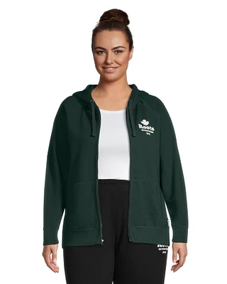 ROOTS Women's Fleece Full Zip Hoodie Sweatshirt