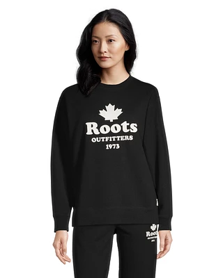 ROOTS Women's Boyfriend Fleece Crewneck Sweatshirt