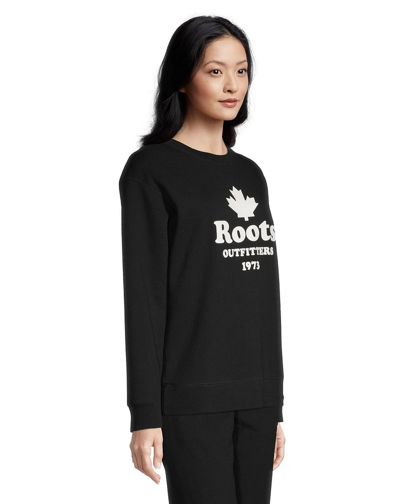 ROOTS Women's Boyfriend Fleece Crewneck Sweatshirt