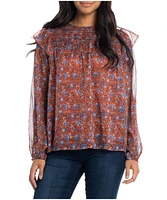 Lois Women's Leana Boho Floral Long Sleeve Blouse