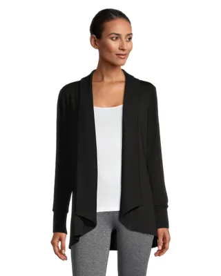 Shambhala Women's Semi-Fitted French Terry Open Cardigan