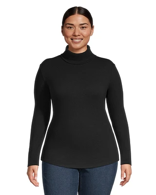 WindRiver Women's Semi Fitted Long Sleeve Turtleneck Top