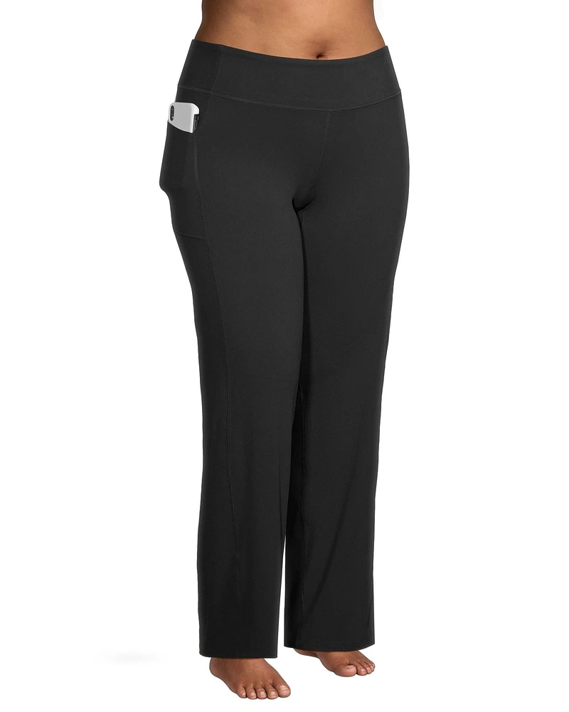 Shambhala Women's Live-In Comfort FreshTech Dry Mid Rise Straight Leg Pants