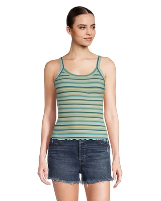 FarWest Women's Rib Serged Hem Tank Top