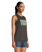 FarWest Women's Sleeveless Graphic T Shirt