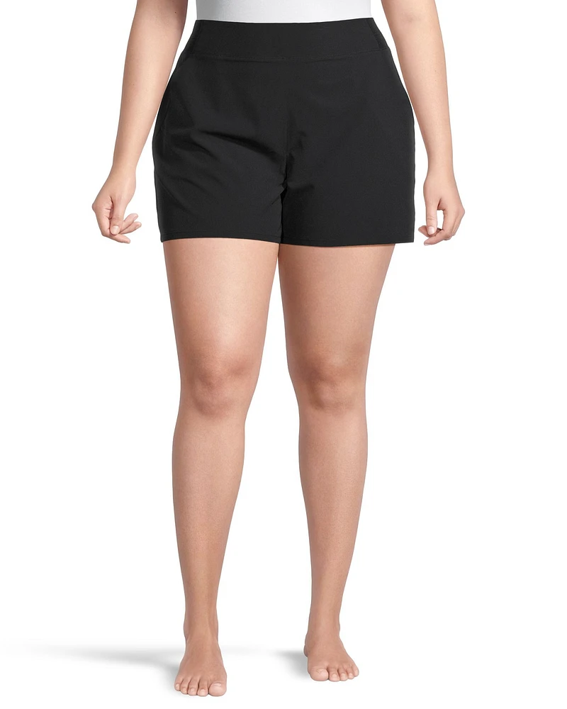 Shambhala Women's Woven Mid Rise Stretch Short