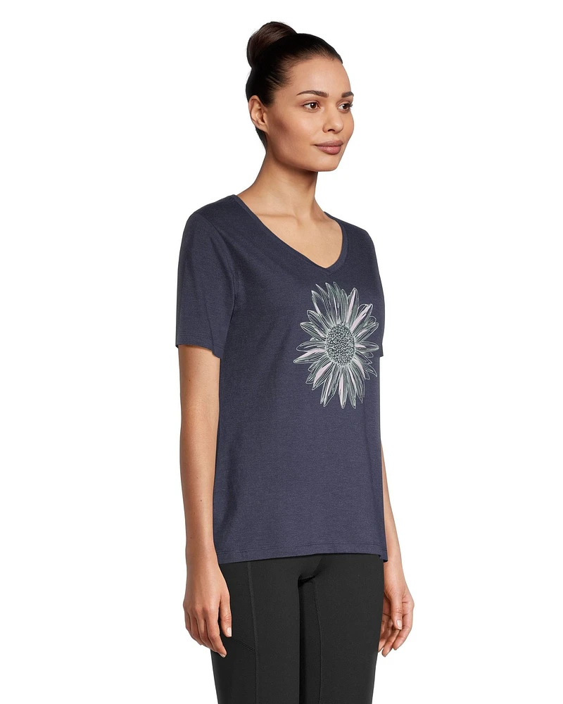 Columbia Women's Bluebird Day Relaxed Fit V Neck T Shirt