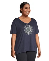 Columbia Women's Bluebird Day Relaxed Fit V Neck T Shirt