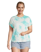 FarWest Women's Short Sleeve Tie Dye T Shirt