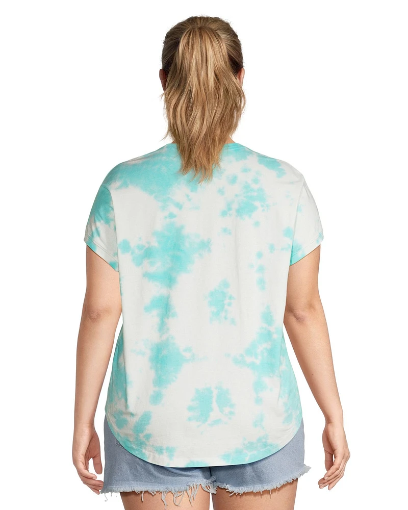 FarWest Women's Short Sleeve Tie Dye T Shirt