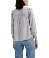 Levi's Women's Halsey Relaxed Fit 3/4 Length Sleeve Blouse